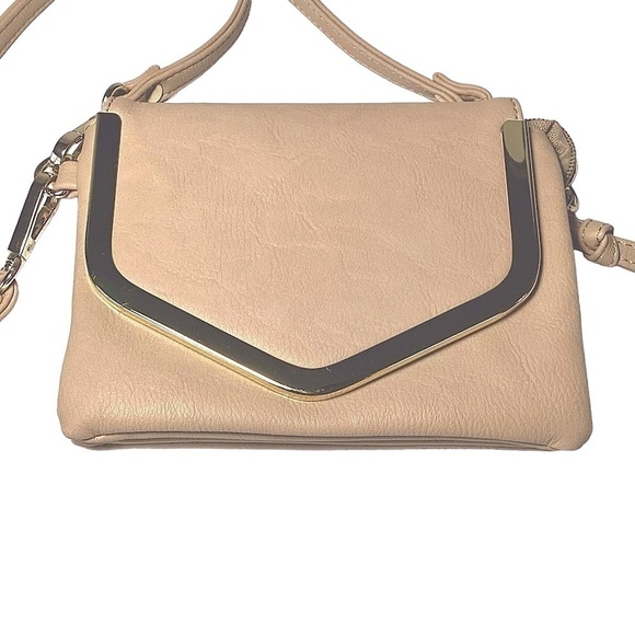 Charming Charlie’s Bag Crossbody & Wristlet Straps Sand Color Gold Trim Hardware - Picture 2 of 12